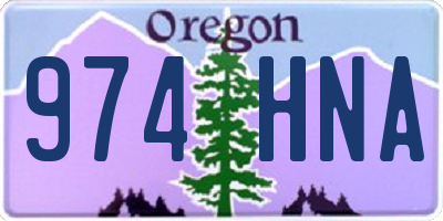 OR license plate 974HNA