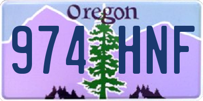 OR license plate 974HNF