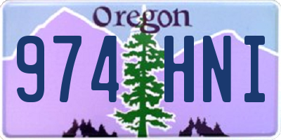 OR license plate 974HNI