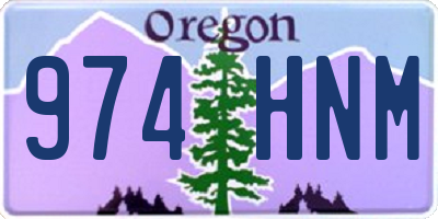 OR license plate 974HNM