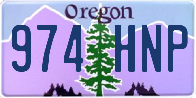 OR license plate 974HNP