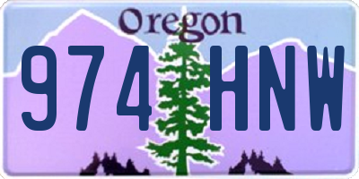 OR license plate 974HNW
