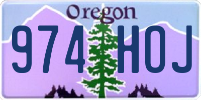 OR license plate 974HOJ