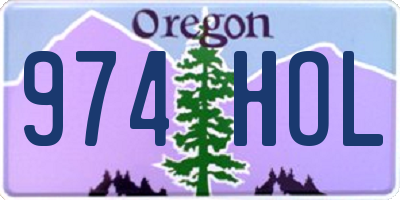 OR license plate 974HOL