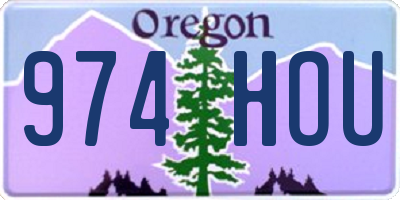 OR license plate 974HOU