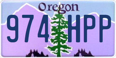 OR license plate 974HPP