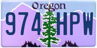 OR license plate 974HPW