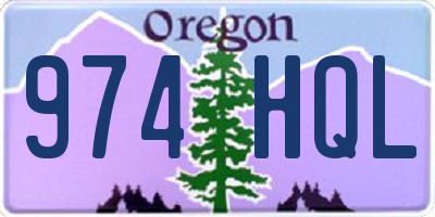 OR license plate 974HQL