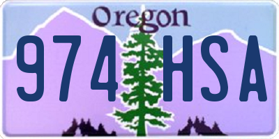 OR license plate 974HSA