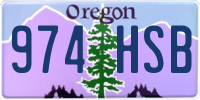 OR license plate 974HSB