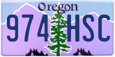 OR license plate 974HSC