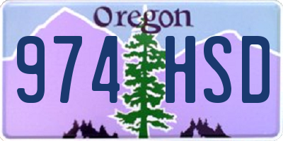 OR license plate 974HSD