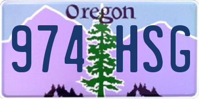 OR license plate 974HSG