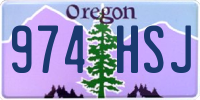 OR license plate 974HSJ