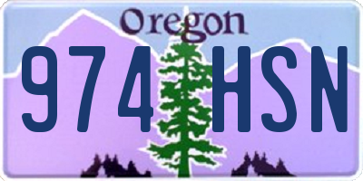 OR license plate 974HSN