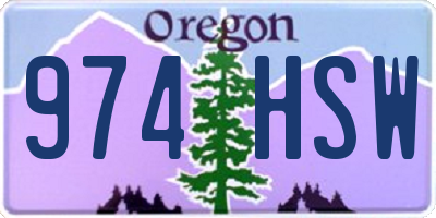 OR license plate 974HSW