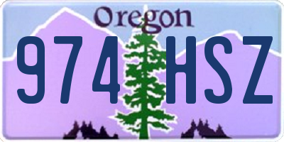 OR license plate 974HSZ