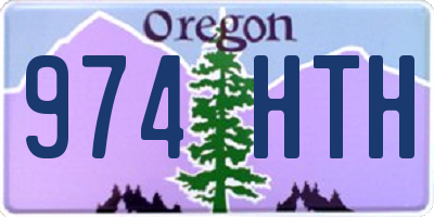 OR license plate 974HTH
