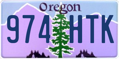 OR license plate 974HTK