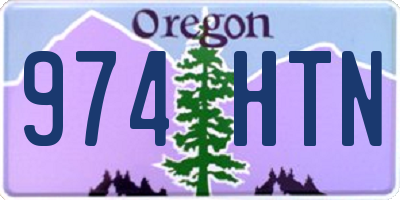 OR license plate 974HTN