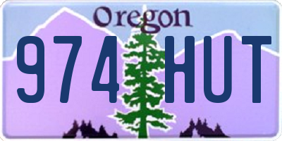 OR license plate 974HUT