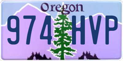 OR license plate 974HVP