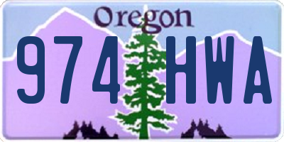 OR license plate 974HWA