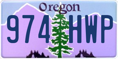 OR license plate 974HWP