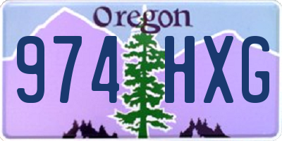 OR license plate 974HXG