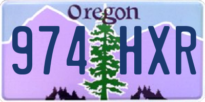 OR license plate 974HXR