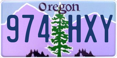 OR license plate 974HXY