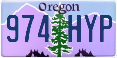 OR license plate 974HYP