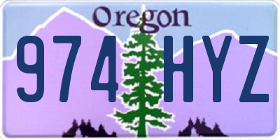 OR license plate 974HYZ