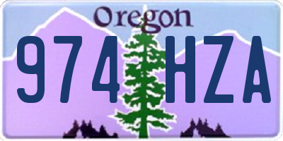 OR license plate 974HZA