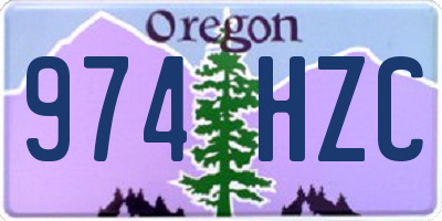 OR license plate 974HZC