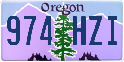OR license plate 974HZI