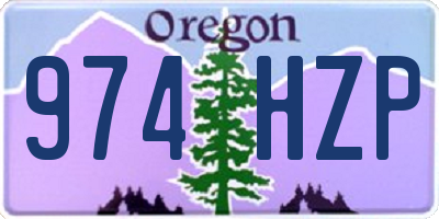 OR license plate 974HZP