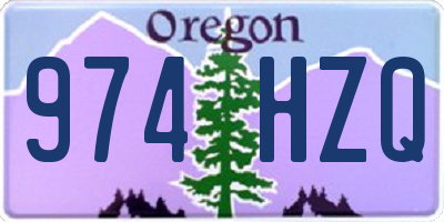 OR license plate 974HZQ