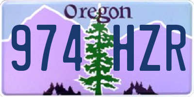 OR license plate 974HZR