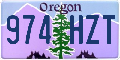 OR license plate 974HZT