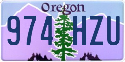 OR license plate 974HZU