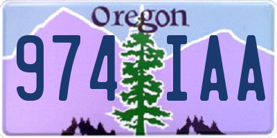 OR license plate 974IAA