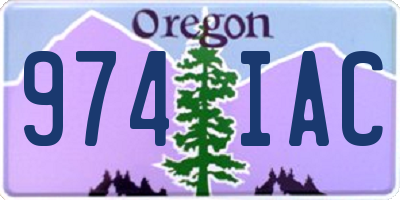 OR license plate 974IAC