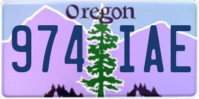 OR license plate 974IAE