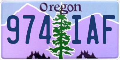 OR license plate 974IAF