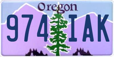 OR license plate 974IAK