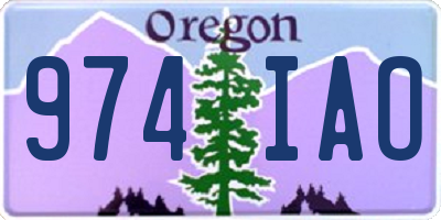 OR license plate 974IAO