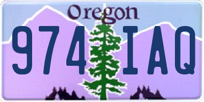 OR license plate 974IAQ