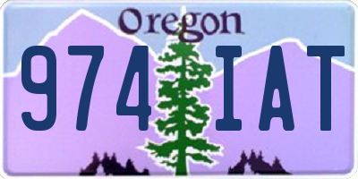 OR license plate 974IAT