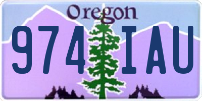 OR license plate 974IAU